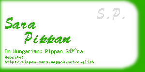 sara pippan business card